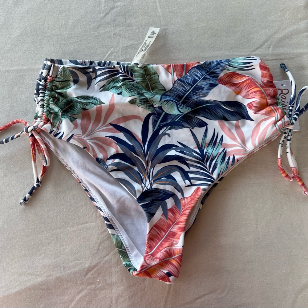 Raisins Swimsuit Bikini Bottoms Blue Size Large Multicolor New